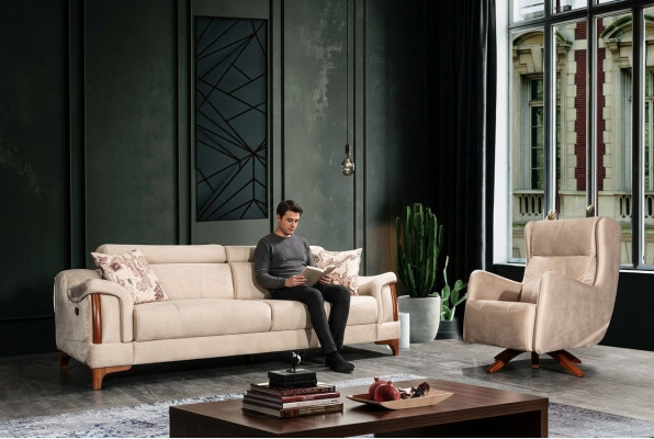 Sofa set woonkamer set éénpersoons modern drienpersoons bank bank nieuw