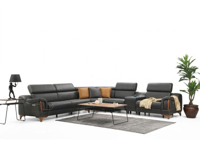 Hoekbank Luxe Bank L-Vorm Nieuw Meubels Woonkamer Ontwerper Modern Textiel