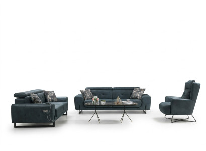 Moderne set van 3 delen woonkamer bankstel designer zitmeubelen gestoffeerde fauteuil nieuw