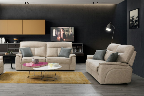 Compleet set 2-delige driezitsbank bankstel modern design woonkamer