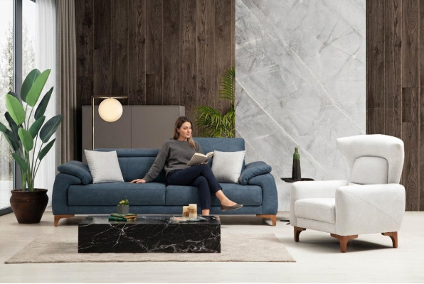 Compleet Bank Bank Driezitsbank Wit Fauteuil Woonkamer Bankstel 3-delig
