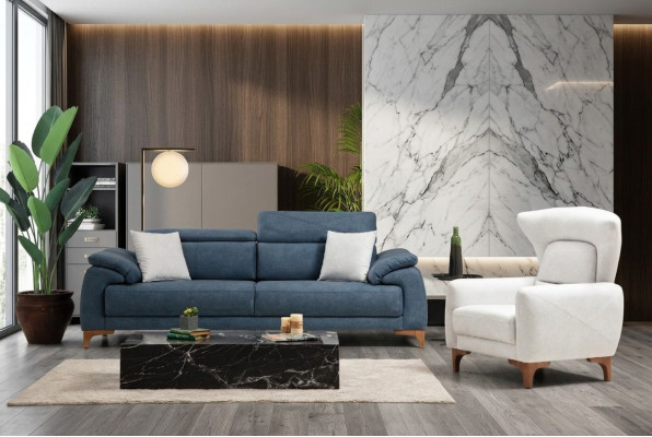 Compleet Bank Bank Driezitsbank Wit Fauteuil Woonkamer Bankstel 3-delig