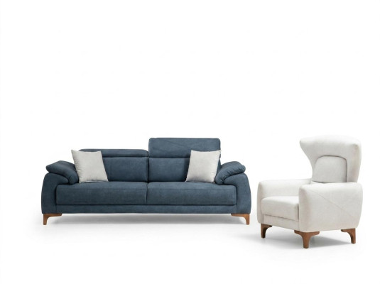 Compleet Bank Bank Driezitsbank Wit Fauteuil Woonkamer Bankstel 3-delig