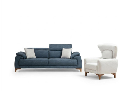 Compleet Bank Bank Driezitsbank Wit Fauteuil Woonkamer Bankstel 3-delig