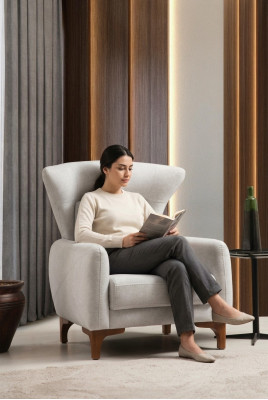 Luxe stoel Modern woonkamer Textiel meubel ontwerp Bekledingsstof