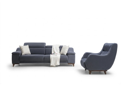 Woonkamer compleet 2-delig driezitsbank Modern Stoffen Fauteuil Nieuwe Meubels Bank