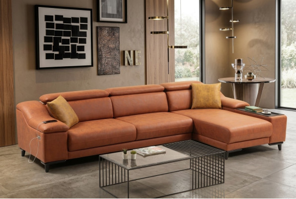Woonkamer hoekbank Modern L-vorm Bank Bank Samenstelling Bekleding Nieuw