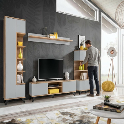 Woonkamerset 5-delig Luxe woonkamermeubels Houten meubelset TV-standaard Nieuw