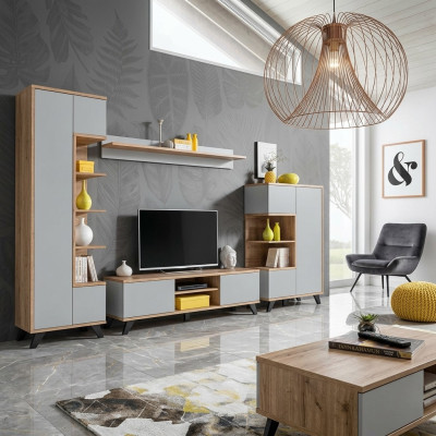 Woonkamerset 5-delig Luxe woonkamermeubels Houten meubelset TV-standaard Nieuw