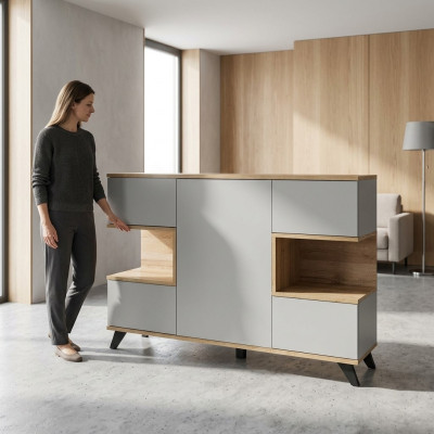 Moderne witte ladekast woonkamer Nieuw luxe design dressoir meubels hout