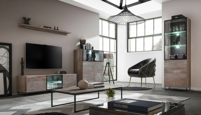 Modern woonkamerset TV-standaard ontwerp meubilair vitrine nieuw houten meubels.