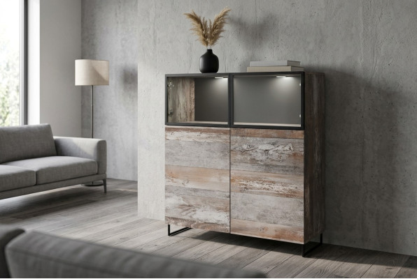 Vitrine Modern Stil Woonkamer Design Inrichting Houten Kast Nieuw Meubels