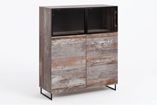 Vitrine Modern Stil Woonkamer Design Inrichting Houten Kast Nieuw Meubels