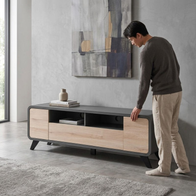 TV-standaard houten meubelen luxe woonkamer woonwand dressoir ontwerp modern
