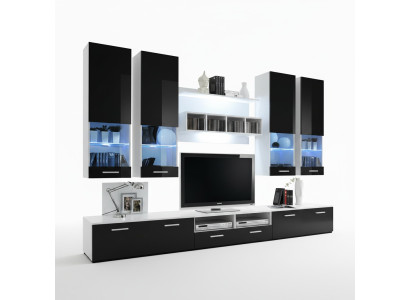 Wandmeubel Zwart Meubels Woonkamer Designer Luxe TV-standaard Houten Wandplank