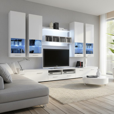 Woonwand tv-standaard Sideboard Designer Modern Woonkamerplanken Hout Nieuw