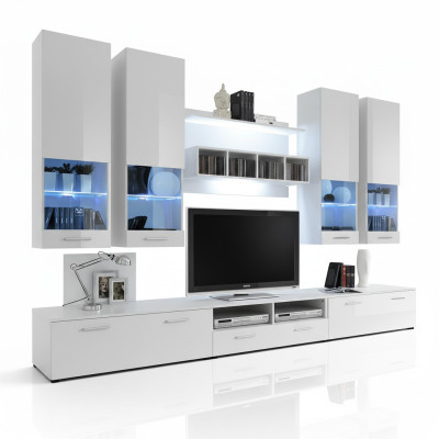 Woonwand tv-standaard Sideboard Designer Modern Woonkamerplanken Hout Nieuw
