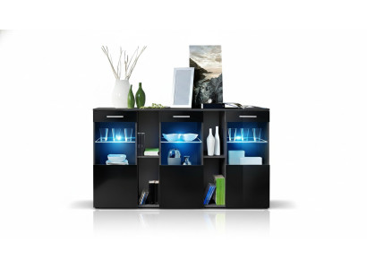 Zwarte dressoirontwerper dressoir woonkamer modern houten meubels