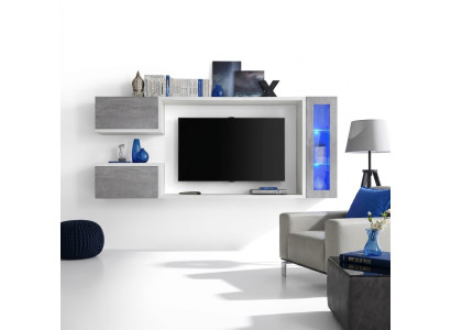 Woonkamer set designer meubilair wandkast modern hout planken nieuw
