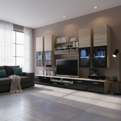 Woonkamer Compleet TV-meubel Design Wandkast Luxe Woonkamer Inrichting Nieuw