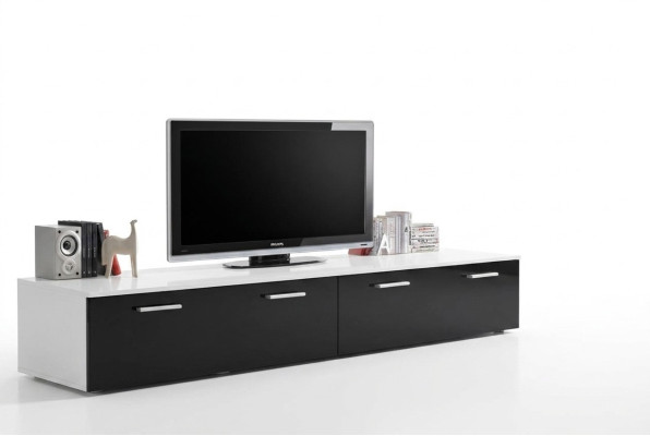 Ontwerper woonkamer TV-standaard luxe inrichting modern design houten meubels.