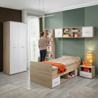 Compleet kinderkamerset nachtkastje designbed moderne kledingkast meubels