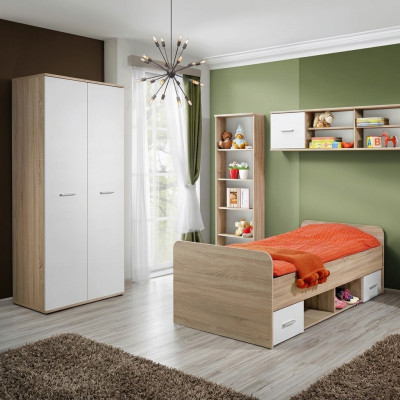 Compleet kinderkamerset nachtkastje designbed moderne kledingkast meubels