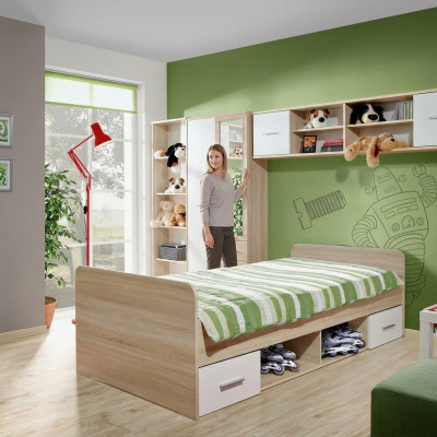 Kinderkamer set Bed Nachtkastje Ontwerper Kledingkast Modern Inrichting 4-delig