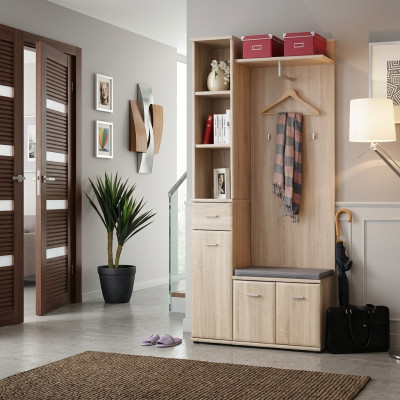 Gangkapstok Kast Kledingrek Hout Modern Meubilair Garderobe Hal