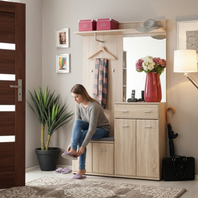 Ontwerp Moderne gangkapstok Luxe kledingstandaard Meubels Hout Hal Nieuw