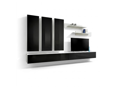 Woonkamer compleet set 7 delig woonwand tv-standaard luxe garnituur wandplank nieuw