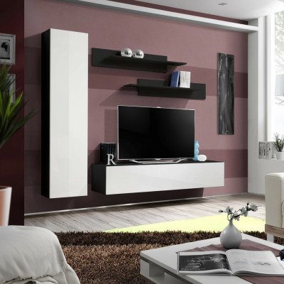 Luxe woonwand, designmeubels voor de woonkamer, wandkast, planken nieuw.