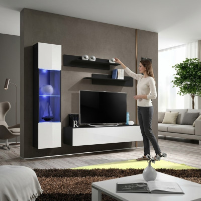 Compleet set 4-delige ontwerper luxe woonkamermeubels wandrek hangvitrine meubels