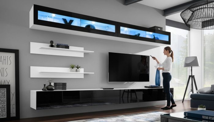 Woonkamerset 6-delig Luxe woonkamer tv-meubel Wandplank Designinrichting