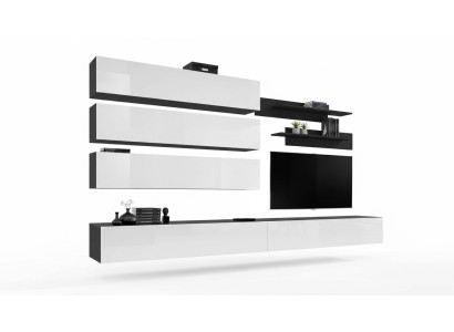 Woonkamermeubels Luxe woonwand designer set TV-standaard wandkast.  (Living room furniture Luxe living wall designer set TV stand wall cabinet.)