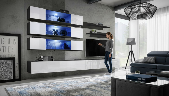 Ontwerper compleet wandmeubilair laag dressoir woonkamer meubels inrichting wandkast