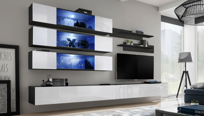 Ontwerper compleet wandmeubilair laag dressoir woonkamer meubels inrichting wandkast