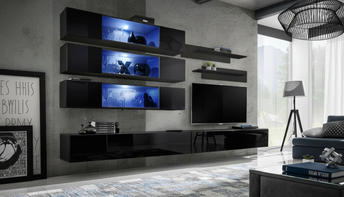 Wandmeubel rtv Woonkamermeubilair Dressoir Wandplanken tv Wandkast Nieuw