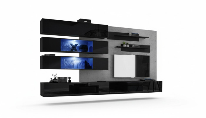 Wandmeubel rtv Woonkamermeubilair Dressoir Wandplanken tv Wandkast Nieuw