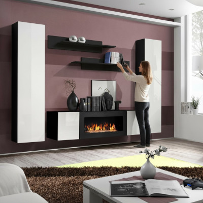 Woonkamer meubels compleet woonwand dressoir wandplanken luxe inrichting  Woonkamer meubels compleet woonwand dressoir wandplanken luxe inrichting