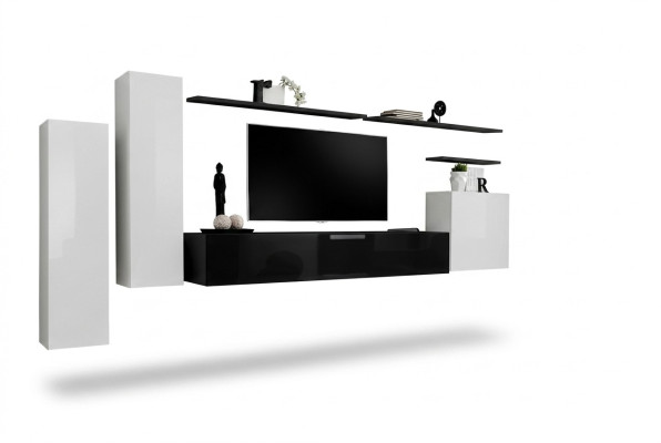 Woonkamerwand wandkast kast tv-standaard dressoir plank woonkamer inrichting