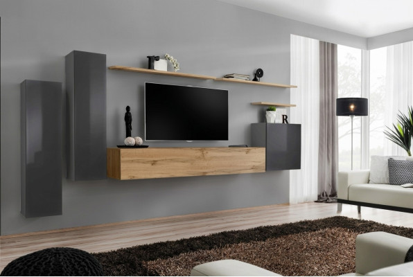 Ontwerper woonkamer meubilair woonkamer luxe tv-standaard houten wandplank compleet nieuw
