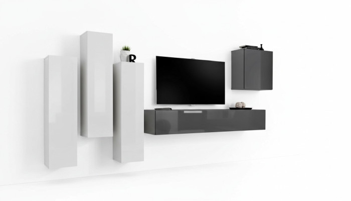 Garnituur woonkamer compleet woonkamer grijs dressoir tv-standaard wandkast