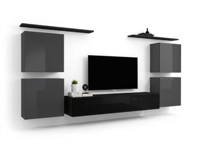 Garnituur 7-delig Woonkamerwand Luxe Woonkamer Set Houten Wandplank Meubels Inrichting Nieuw