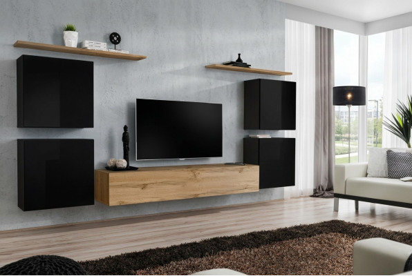 Wandmeubelkast Wandplank Hout Woonkamermeubels TV-standaard Ontwerpsideboard