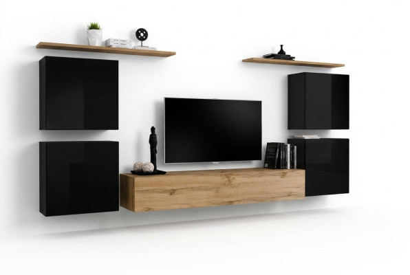 Wandmeubelkast Wandplank Hout Woonkamermeubels TV-standaard Ontwerpsideboard
