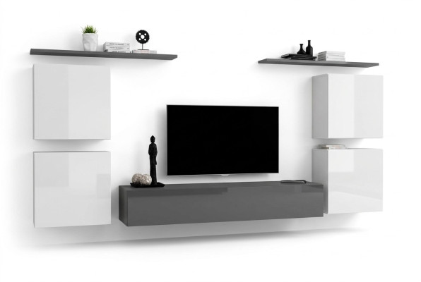 Ontwerp woonwand luxe inrichting compleet wandplank houten meubels wandkast