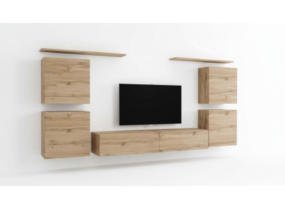 Ontwerp wandkast plank woonkamer hout tv-standaard wandrekken nieuw houten meubels.