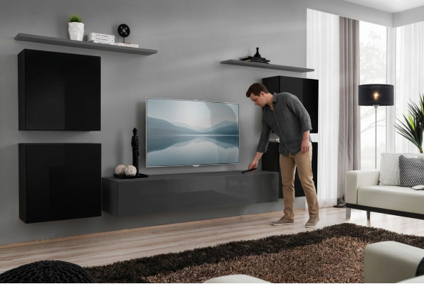 Luxe set planken woonwand houten meubelen compleet 4x wandkast woonkamer nieuw