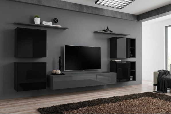 Luxe set planken woonwand houten meubelen compleet 4x wandkast woonkamer nieuw
